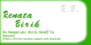 renata birik business card